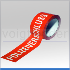 Klebeband rot/weiß  "Unter Polizeiverschluss" 