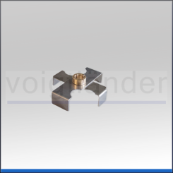 Aufstellfuß Edelstahl mit Schlitzen für Nummerntafel 