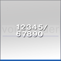 Set of Numbers 0 - 9 and /, magnetic 