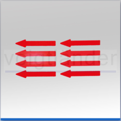Arrows, Self-Adhesive, 38 x 7mm, red 