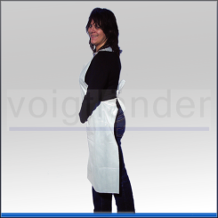 Disposable Apron PE, white, 125 x 75cm 