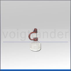 Dropper Cap with Nozzle, PE natural coloured 