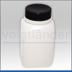 Wide Neck Container PE white, square 