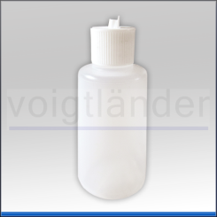 Kipphebelflasche PE farblos,  30ml (Spenderflasche) 
