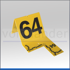 Evidence Markers (Tents) with L-Shaped metric reference scale and reticle 