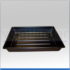 Laborschale, mit Bodenrillen schwarz 