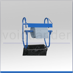 Wall Holder for Paper Wiping Roll, up to 42cm (W), with Trash Bag Support 