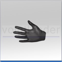 Nitrile Disposable Gloves, black 