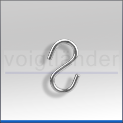 Aufhängehaken S-Form Edelstahl, D=8mm 