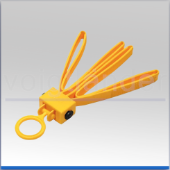 Einweg-Handfessel gelb, Doppelschlaufe, 540 x 14mm 