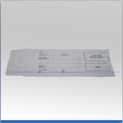 Flat pouch, breathable,  75 x  170mm, with write-on area 