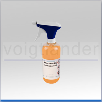 Rhodamin 6G, solution, 500ml, in plastic spray bottle 