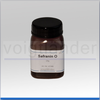 Safranin O, powder,   25g, in wide-neck container 