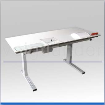Daktyloskopie-Tisch VDT, 150 x 80cm (LxB), manuelle Höhenverstellung 150 x 80cm (LxB), manuell höhenverstellbar