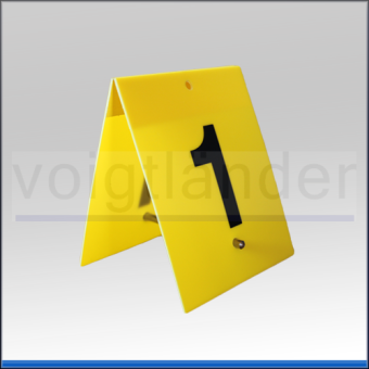 Evidence Markers (Tents), with Numbers 0-20, 80 x 100mm (WxH) 