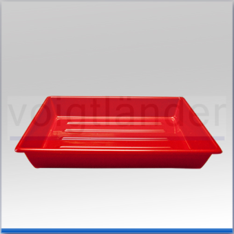 Laboratory Tray, with ridges red 