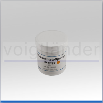 UV Powder orange, for invisible detection, 20g, in plastic jar 