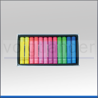 Fluor-Signierkreide, 11 x  70mm, 6 Farben sortiert 