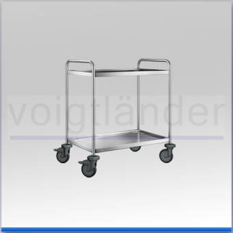 Trolley Table 8 x 5, stainless steel, 2 shelves 