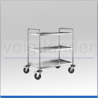Trolley Table 8 x 5, stainless steel, 3 shelves 