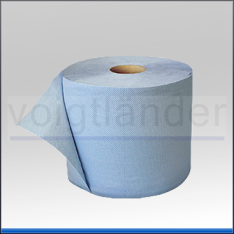 Wiping/cleaning cloth, 35 x 37cm, 3-layers, blue, roll  