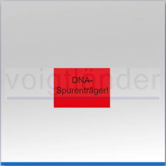 Etiketten "DNA-Spurenträger", rot 