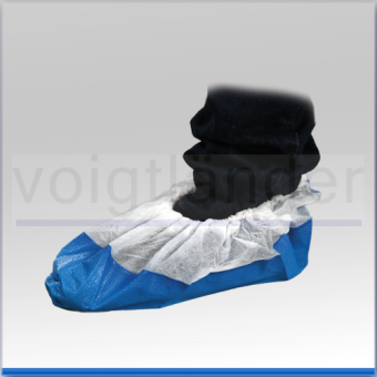 Overshoes, PP fleece white with sole PE blue 