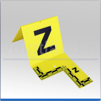 Buchstabensatz mit Skala und Fadenkreuz, A - Z 