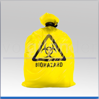 Entsorgungsbeutel "BIOHAZARD", gelb, 550 x 1000mm, 70L 